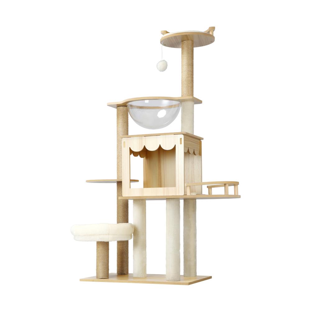 131 cm Cat Tree with Scratching Post Cat Condo Ladder