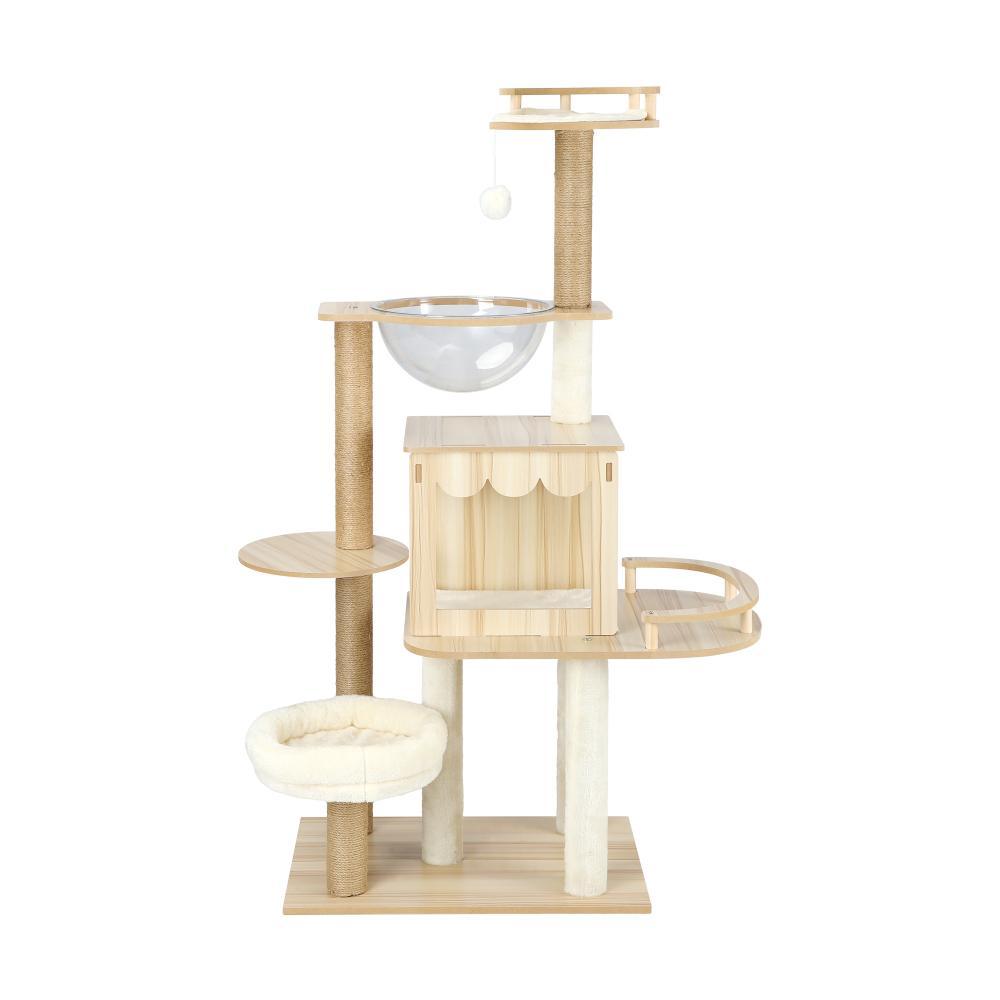 131 cm Cat Tree with Scratching Post Cat Condo Ladder