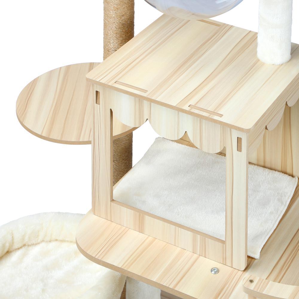 131 cm Cat Tree with Scratching Post Cat Condo Ladder