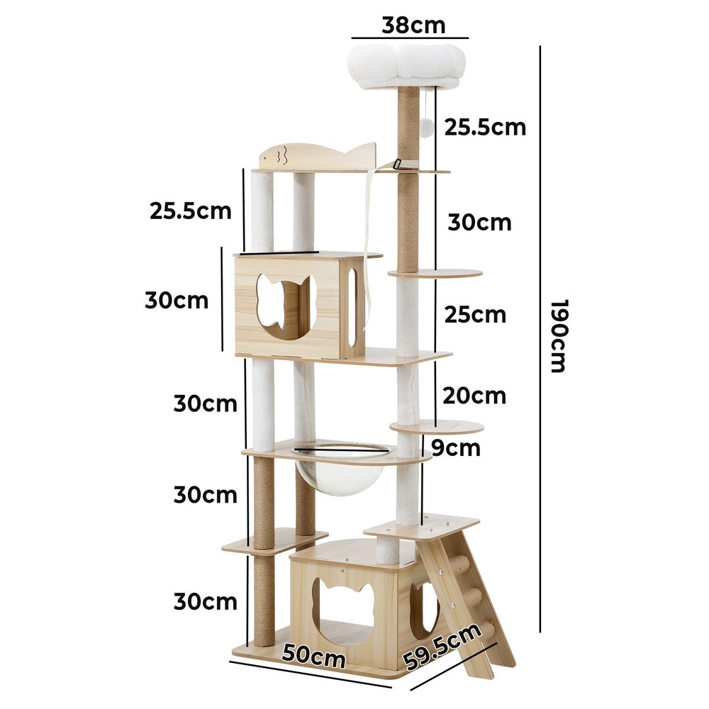 Cat Tree Tower Scratching Post Scratcher 190cm