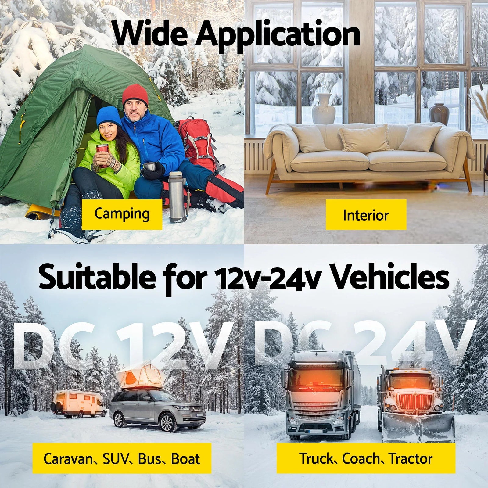 5KW Portable Diesel Air Heater – 5L Tank, LCD Control, Remote, 12/24V