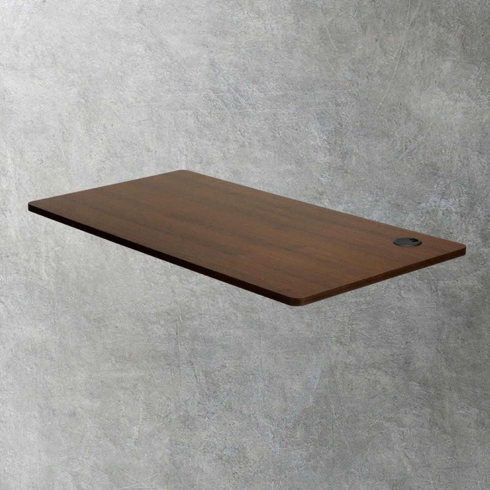 Standing Desk Top with Drilled Hole Walnut 140x70cm