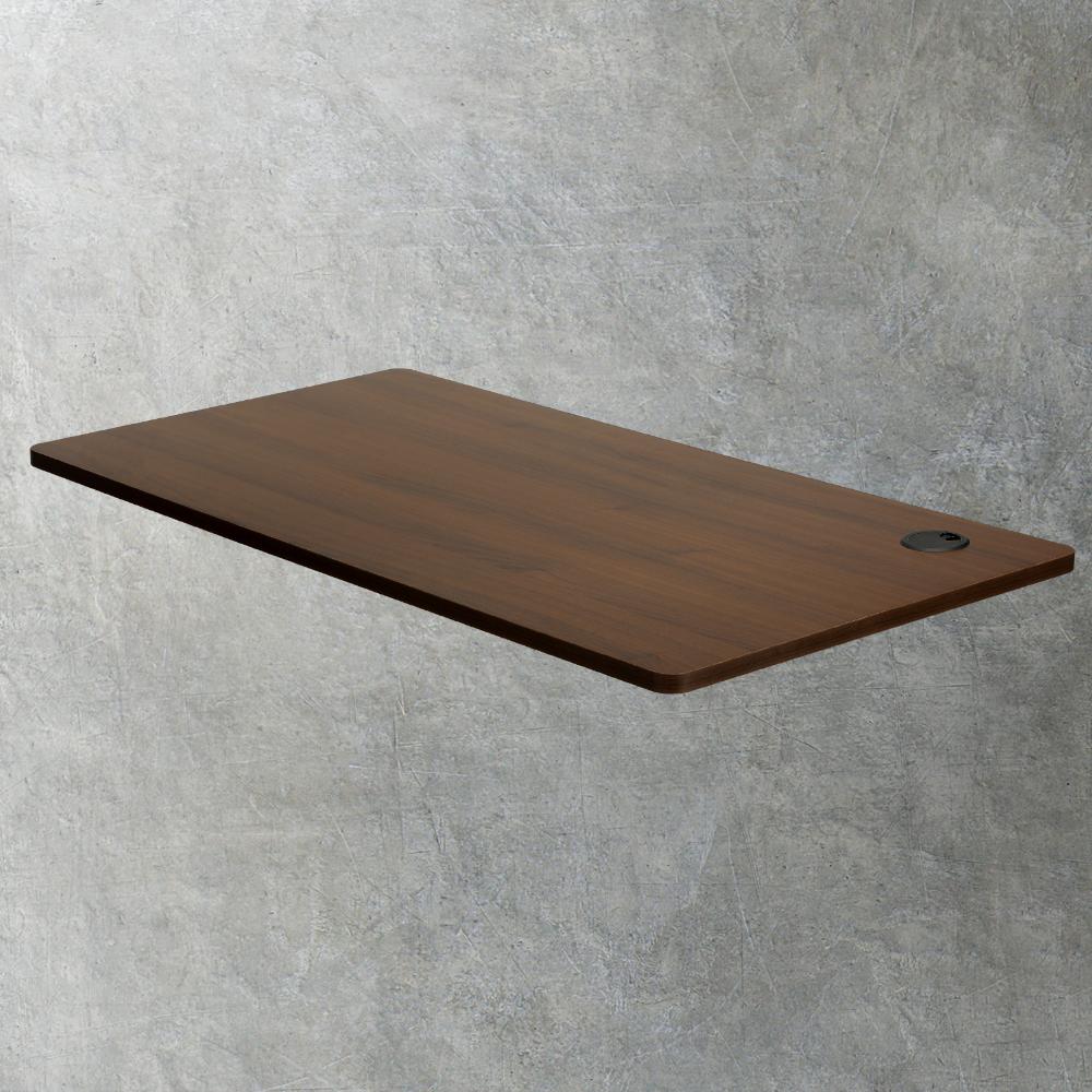 Standing Desk Top with Drilled Hole Walnut 150x75cm
