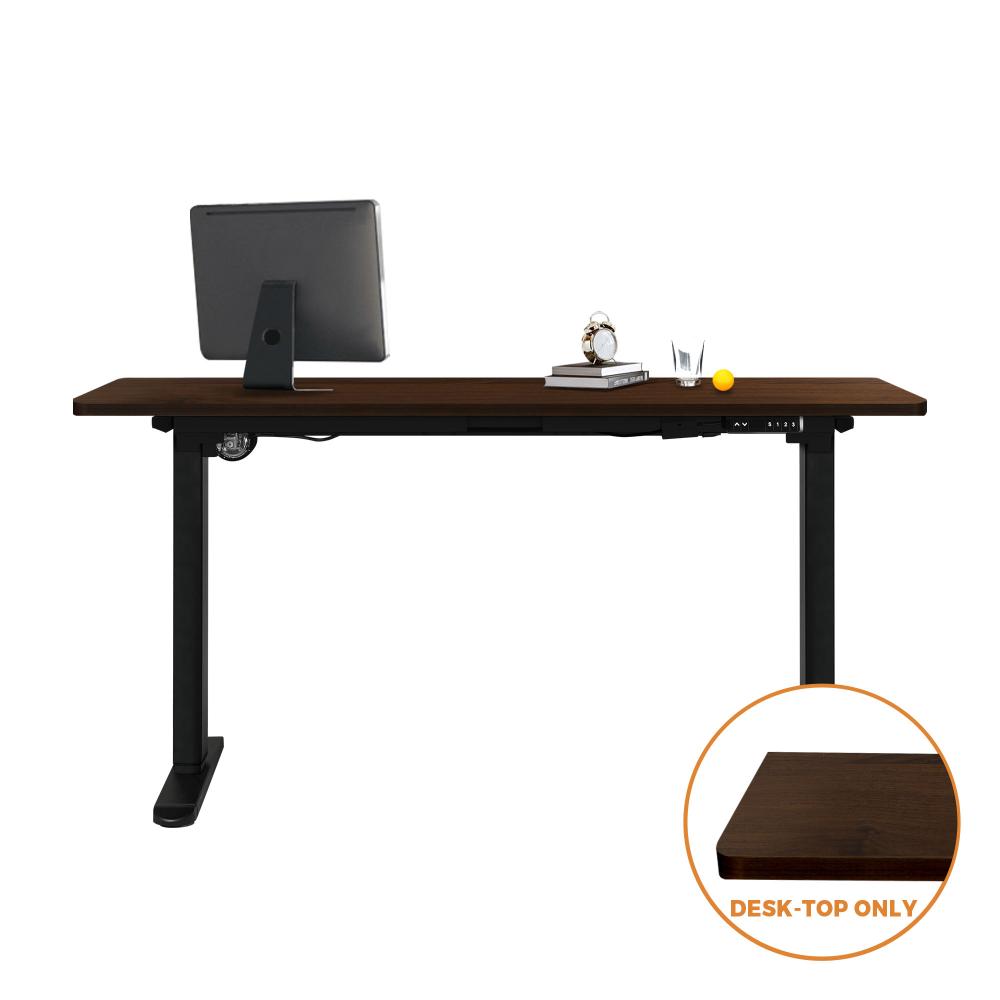 Standing Desk Top with Drilled Hole Walnut 160x75cm