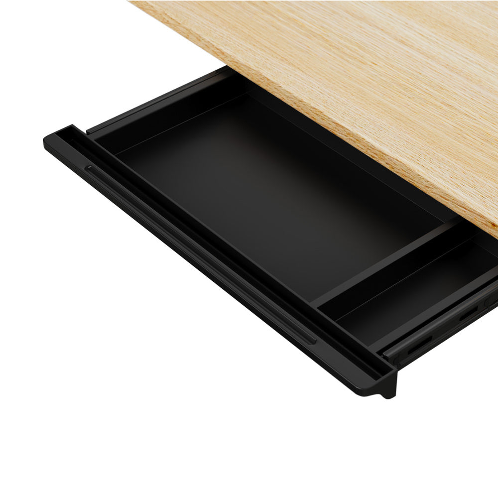 Oikiture Under Desk Drawer Pull-Out Drawer Sliding Tray Black