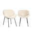 4PCS Armchair Dining Chair Sherpa White