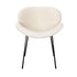 6PCS Armchair Dining Chair Sherpa White