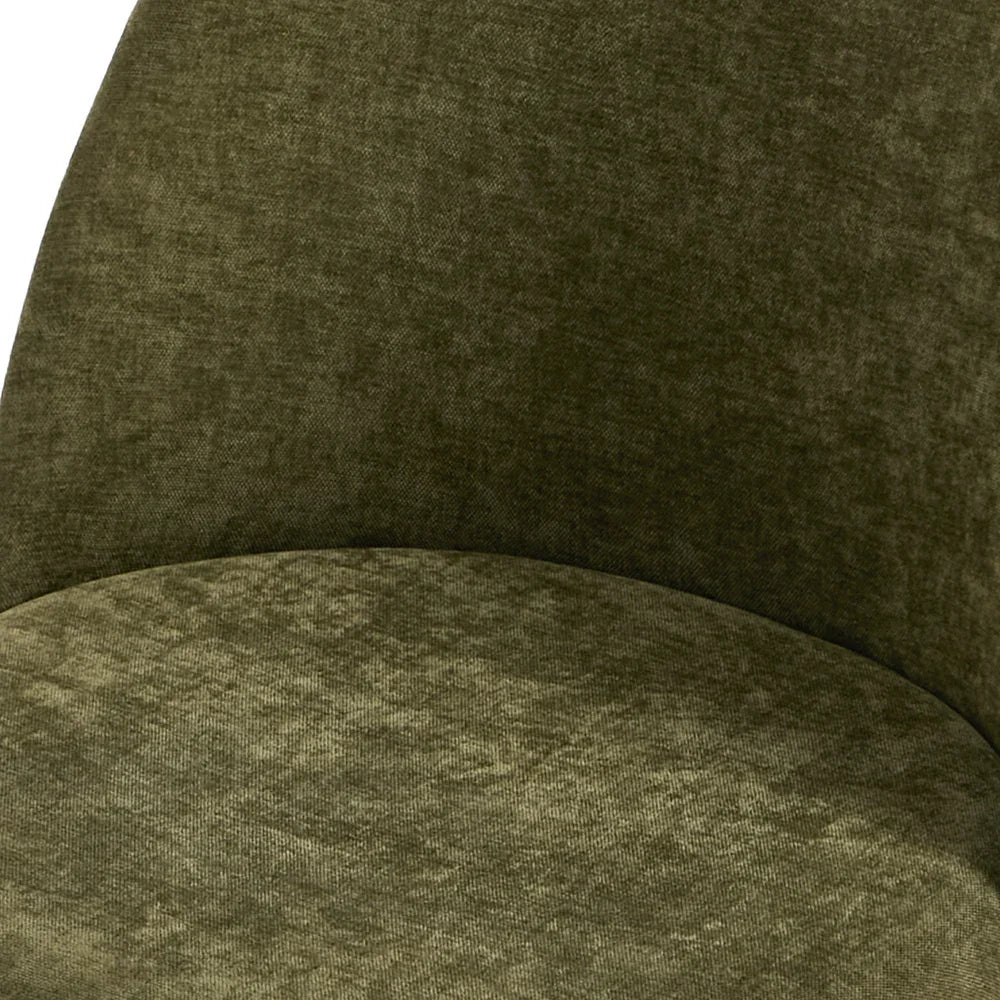 2x Dining Chairs Accent Chair Armchair Kitchen Linen Green