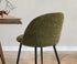 4x Dining Chairs Accent Armchair Upholstered Linen Green