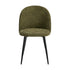 6x Dining Chairs Accent Armchair Upholstered Linen Green