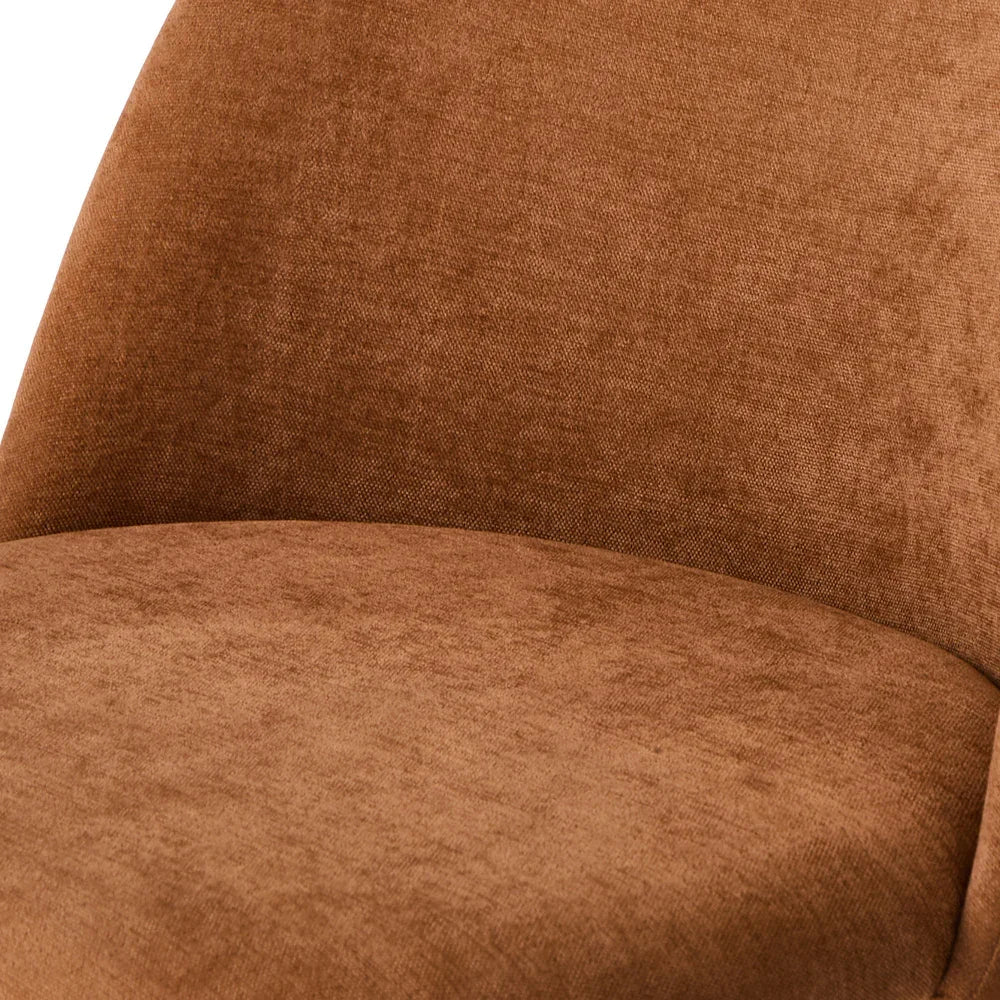 2x Dining Chairs Accent Chair Armchair Kitchen Linen Orange