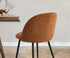 4x Dining Chairs Accent Armchair Upholstered Linen Orange