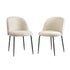 2x Dining Chairs Upholstered Sherpa White