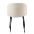 2x Dining Chairs Upholstered Sherpa White