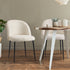 2x Dining Chairs Upholstered Sherpa White