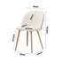 8x Dining Chairs Upholstered Sherpa Wooden White