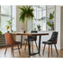8x Wooden Dining Chairs Faux Leather Padded Black