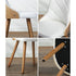 6x Wooden Dining Chairs Faux Leather Padded White