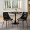 Oikiture 2PCS Retro PU Leather Dining Chairs Black Kitchen Seats