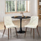 Oikiture 2PCS PU Leather Dining Chairs White Kitchen Restaurant Seats