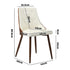 Oikiture Dining Chairs PU Leather x2 White