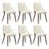 Oikiture Dining Chairs Kitchen Lounge PU Leather x6 White