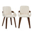 Oikiture 2x Dining Bentwood Chairs PU Leather Kitchen Beige