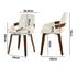 Oikiture 2x Dining Bentwood Chairs PU Leather Kitchen Beige
