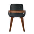 Oikiture 2x Dining Bentwood Chairs PU Leather Kitchen Black