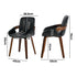 Oikiture 6x Bentwood Dining Chairs PU Leather Black
