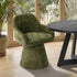 Chenille Swivel Dining Chair – 360° Rotating Seat, Tufted Design, Green