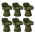 6x Dining Chair Swivel Armchair Lounge Chairs Chenille Green