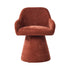 Oikiture 2x Dining Chair Swivel Lounge Accent Polyester Linen Red
