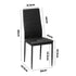 Oikiture 4PCS Dining Chairs High-Back Faux Leather Black