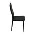 Oikiture 4PCS Dining Chairs High-Back Faux Leather Black