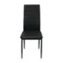 Oikiture 6PCS Dining Chairs High-Back Faux Leather Black