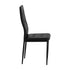 4PCS Dining Chairs High-Back Faux Leather Square Pattern