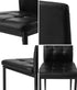 4PCS Dining Chairs High-Back Faux Leather Square Pattern