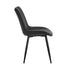Oikiture 2x Dining Chairs Accent Chair Upholstered PU Leather Black