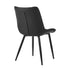 Oikiture 2x Dining Chairs Accent Chair Upholstered PU Leather Black