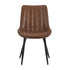 Oikiture 2x Dining Chairs Accent Chair Upholstered PU Leather Brown