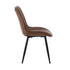 Oikiture 2x Dining Chairs Accent Chair Upholstered PU Leather Brown