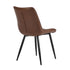 Oikiture 2x Dining Chairs Accent Chair Upholstered PU Leather Brown