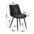 2x Dining Chairs Kitchen Chairs Upholstered PU Leather Black