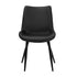 2x Dining Chairs Kitchen Chairs Upholstered PU Leather Black