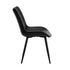 2x Dining Chairs Kitchen Chairs Upholstered PU Leather Black
