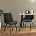 2x Dining Chairs Kitchen Chairs Upholstered PU Leather Black