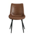 2x Dining Chairs Kitchen Chairs Upholstered PU Leather Brown