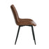 2x Dining Chairs Kitchen Chairs Upholstered PU Leather Brown
