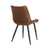 2x Dining Chairs Kitchen Chairs Upholstered PU Leather Brown